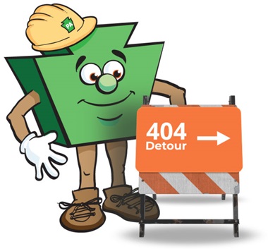 Turnpike Mike & 404 Detour Sign